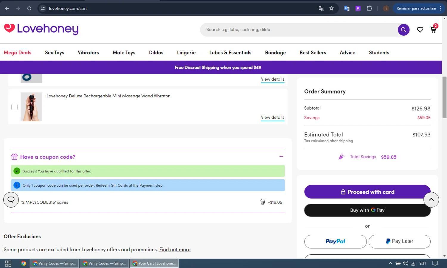 How to apply Lovehoney coupon code